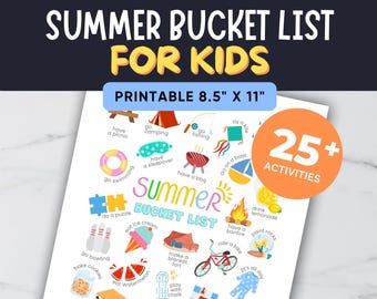 Kids' Summer Bucket List Printable: 29 Screen-Free Fun & Family Adventures!