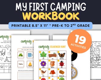 Camping Adventure Workbook: Preschool Kindergarten Printable Activities (PDF Download) Ages 3-8
