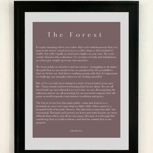 The Forest by Gabrielle Rose - Poetry Printable Poster, Literature Instant Download, Literary Home Decor, Poem Digital Wall Art
