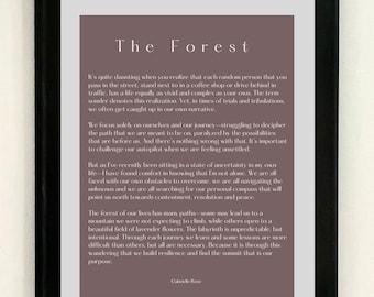 The Forest by Gabrielle Rose - Poetry Printable Poster, Literature Instant Download, Literary Home Decor, Poem Digital Wall Art