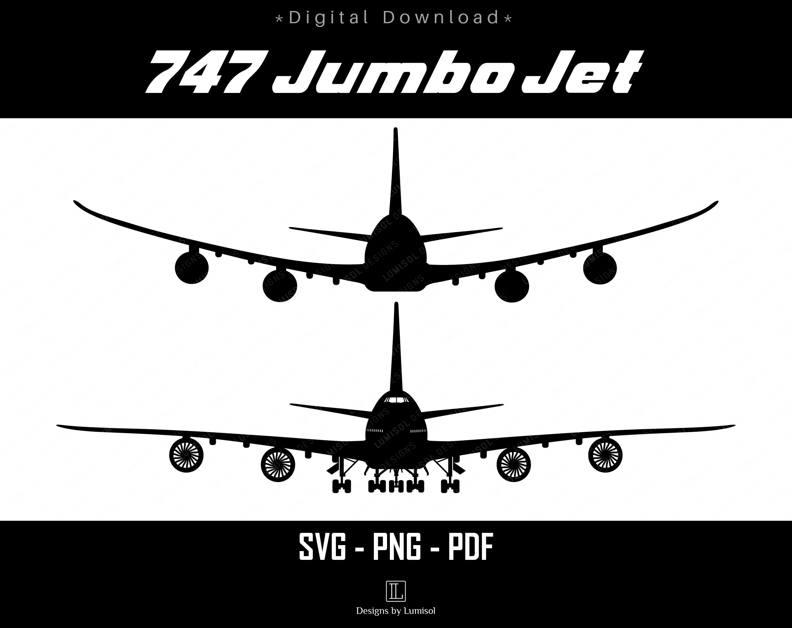 ボーイング 747 SVG ベクター ファイル | ジャンボ ジェット