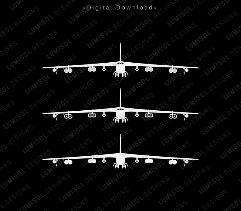 B-52 Stratofortress SVG | Military Aircraft Vectors | Aviation Clipart ...