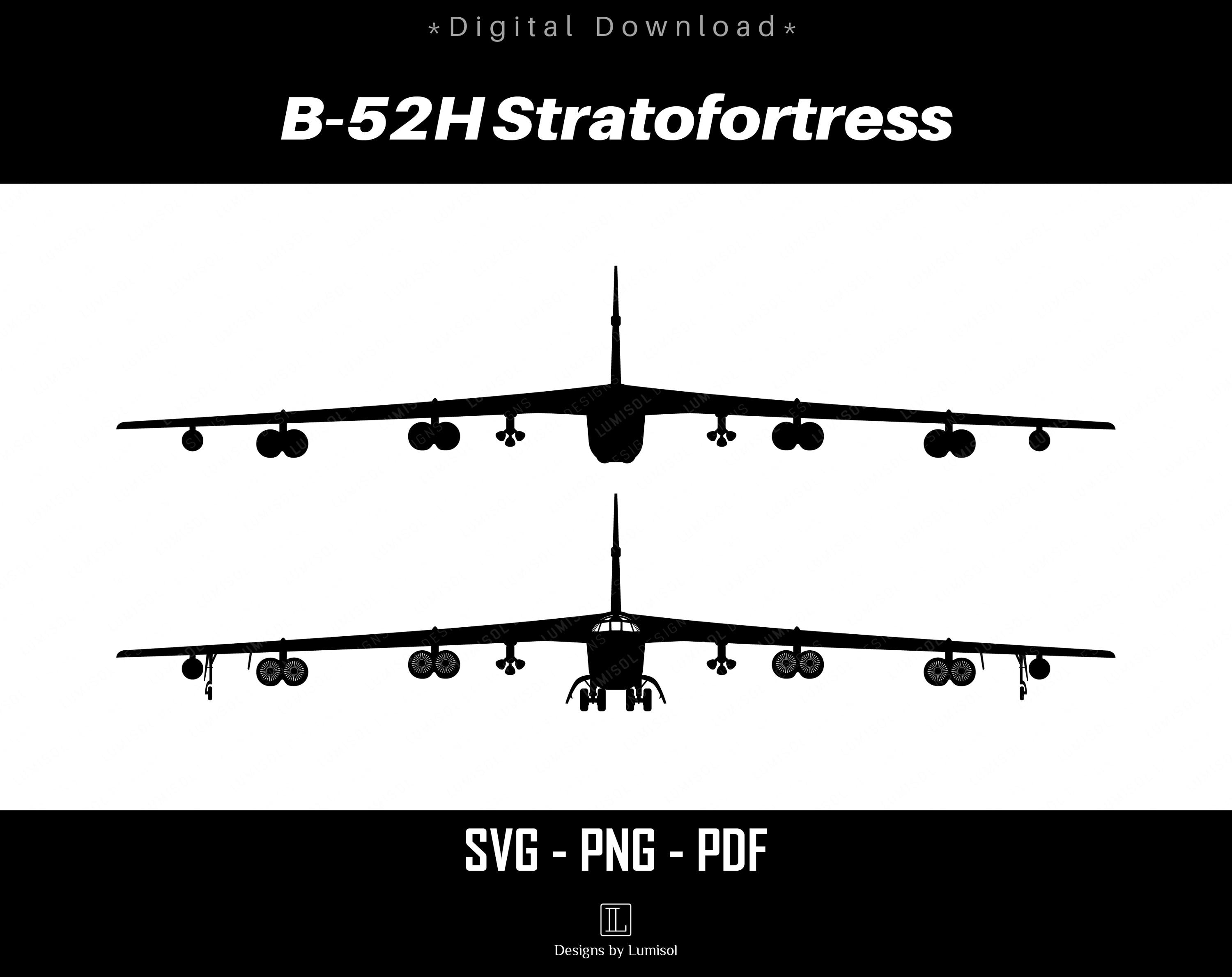 B-52 Stratofortress SVG | Military Aircraft Vectors | Aviation Clipart ...