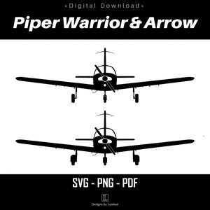Piper Warrior & Arrow Cherokee SVG | Avião de hélice | Vetores de aviação