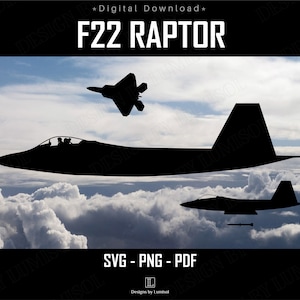 F22 Raptor SVG BUNDLE / Fighter Jet svg / US Air Force png / Aviation clipart / Jet lovers / Plane Silhouette