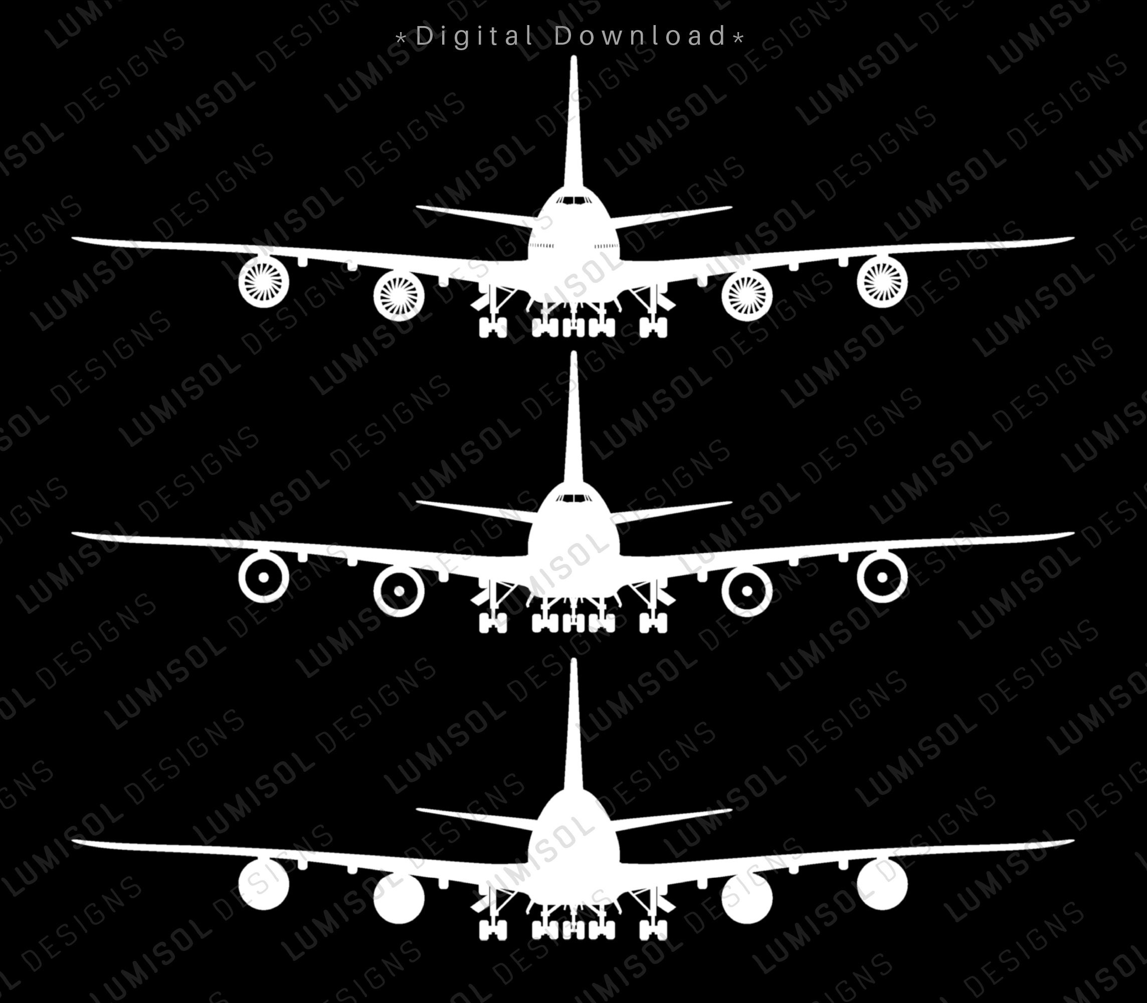 Boeing 747 Jumbo Jet SVG: Aviation Clipart (digital Download) - Etsy