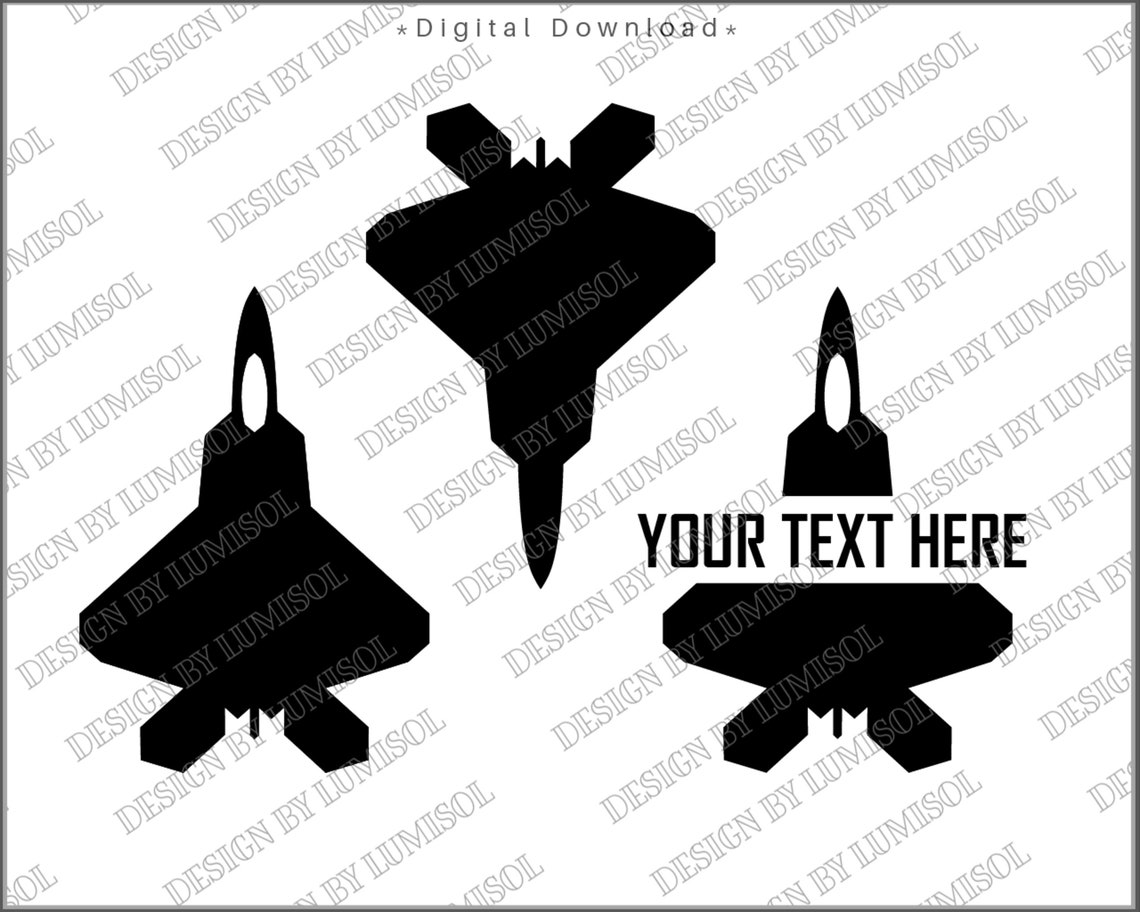 F22 Raptor SVG Bundle: Fighter Jet Clipart (digital Download) - Etsy