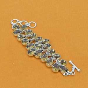 Smoky Quartz Bracelet 925 Sterling Silver Bracelet Handmade Bracelet Bohemian Bracelet Gemstone Charm Bracelet Solid Silver Jewelry