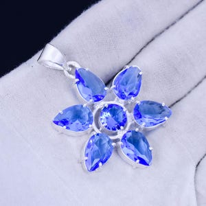 Iolite Gemstone Pendant 925 Sterling Silver Pendant Bohemian Jewelry Pendant Gift For Women Designer Jewelry For Her Solid Silver