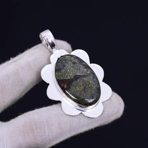 Drachenblut Jaspis Edelstein Anhänger 925 Sterling Silber Anhänger Boho Schmuck Handmade Anhänger Anhänger Für Mutter Geburtstag Geschenk