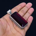 Bohemian Mozambique Garnet Pendant: 925 Sterling Silver Pendant product logo