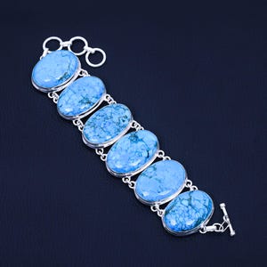 Natural Tibetan Turquoise Bracelet 925 Sterling Silver Bracelet Turquoise Gemstone Bracelet Women Bracelet Bohemian Jewelry Bridal Jewelry