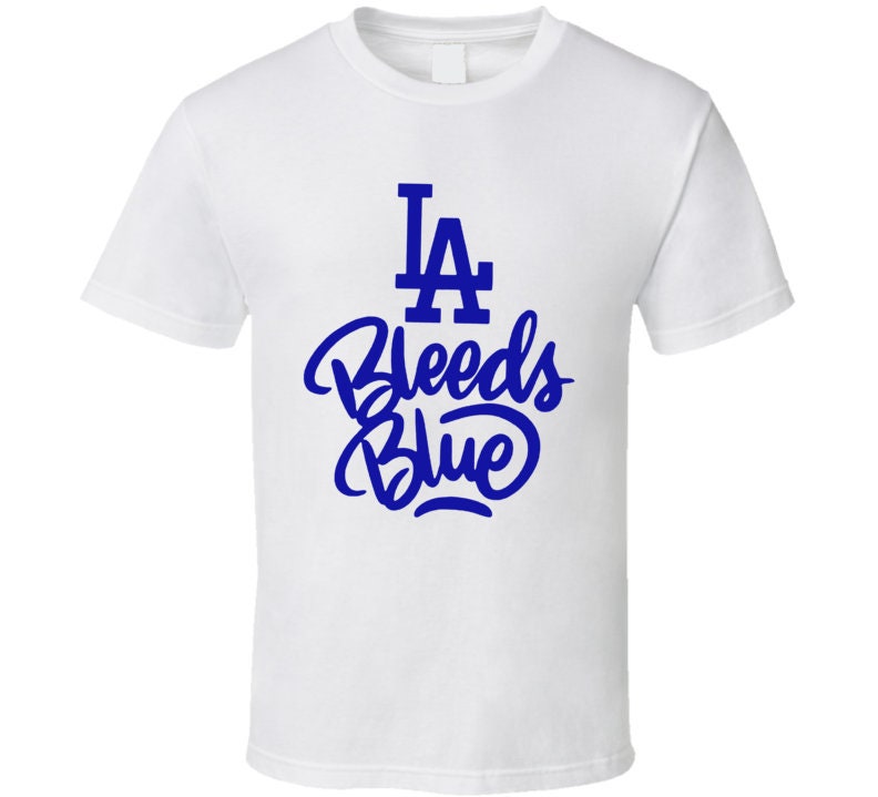 Bleed Blue Shirt, Dodger Fan T-shirt, Baseball Novelty Tee-Teevkd