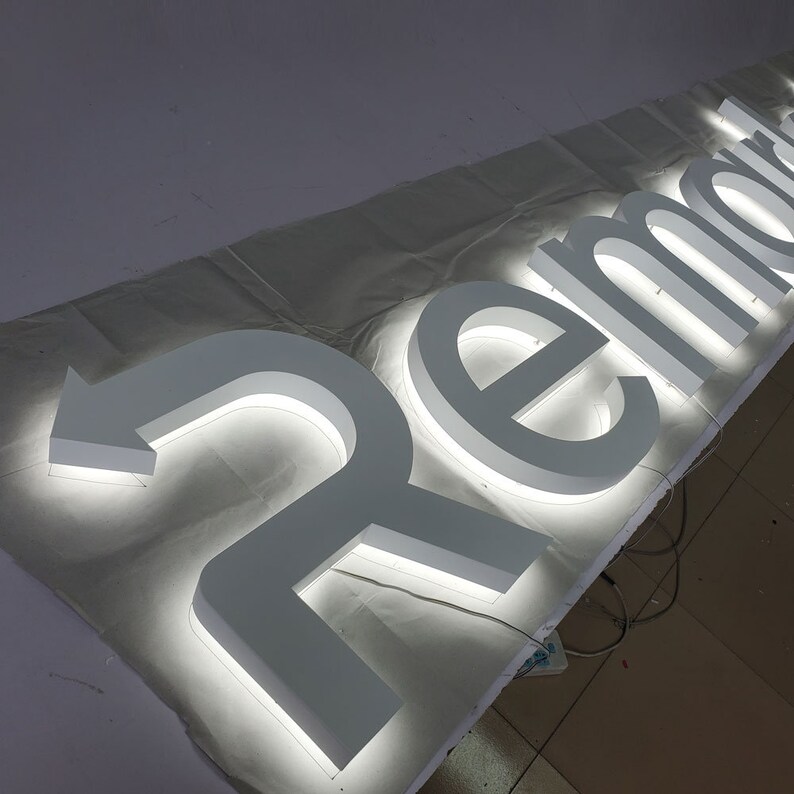 Custom 3D Backlit Business Sign Metal Backlit Sign LED Etsy
