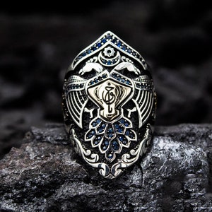Arabic Written Zihgir Silver Man Ring, Warrior Theme 925 Sterling Silver Man Ring, New Arrival Silver Ring, Arabic Ring -Gift for Him-16gr!