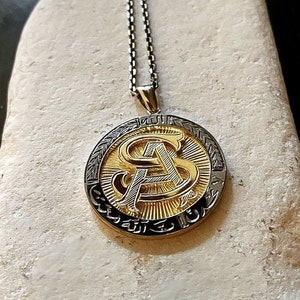 Collar de plata de 925 k con inicial personalizada y monograma, colgante con sello de letra duogram chapado en oro de diseño especial, regalo de lujo para el día de Halloween