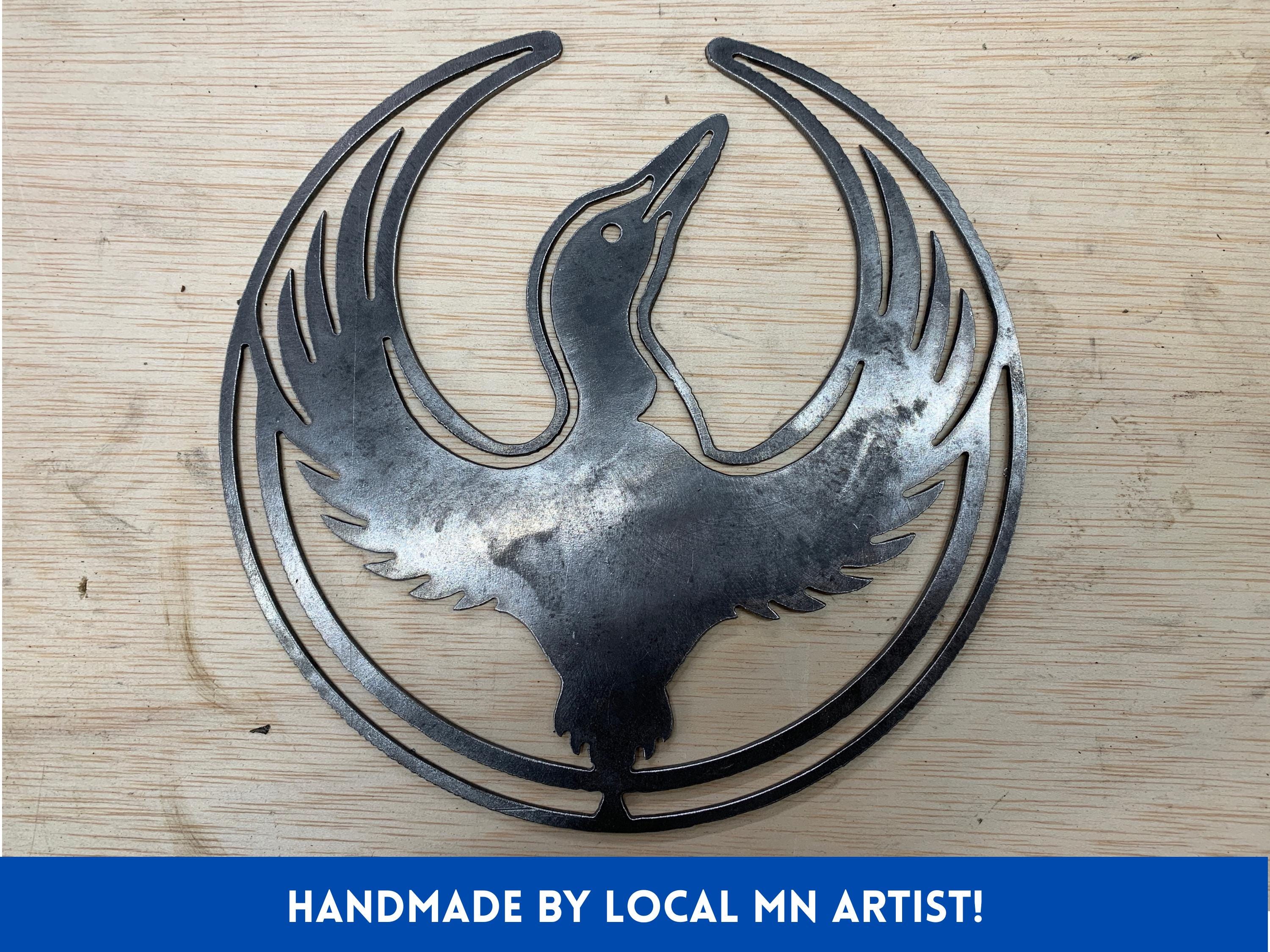 Steel Rebel Loon Metal Sign, Minnesota Alliance Circle Plasma Cut Steel ...
