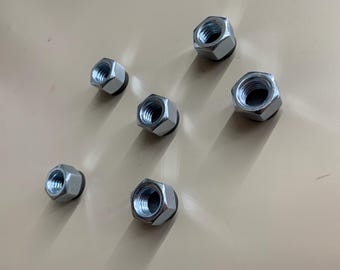 Industrial Zinc Plated Hex Nut Magnets: Heavy Duty Minimalist Fridge Decor Set
