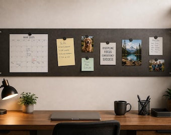 Custom Size Magnet Board, Made to Measure Raw Steel Wall Display