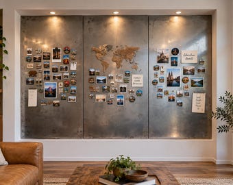 Custom Magnetic Wall Panels, Made to Measure Raw Steel Magnet Board Set