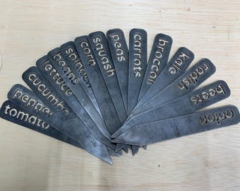 Personalized Steel Garden Markers - Custom Plant Stakes, Durable Outdoor Labels