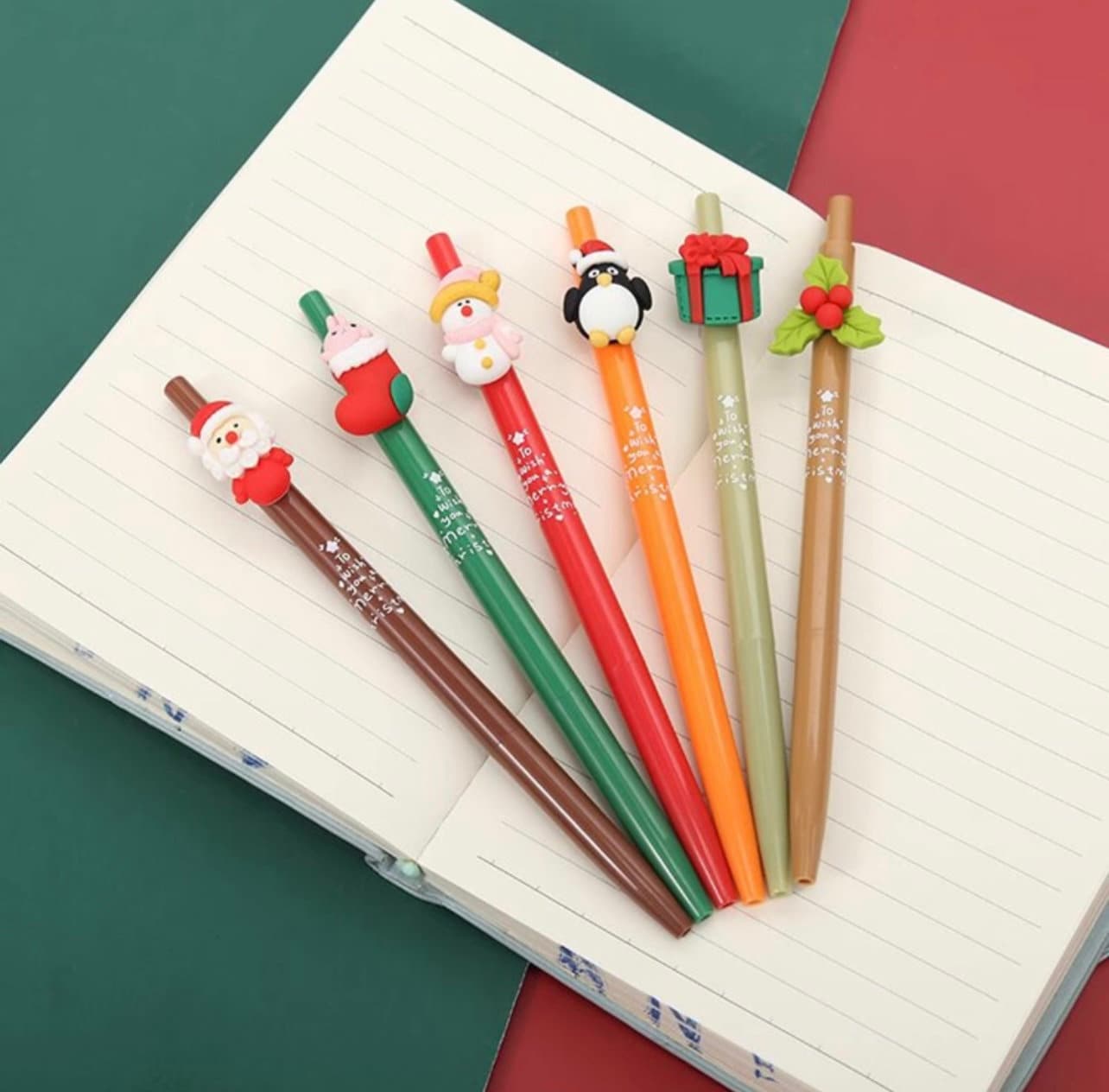 Amosfun 6x Weihnachts-Kugelschreiber Mit Engel-Design – Süße Gelschreiber Für Schule, Büro & Als Partygeschenk