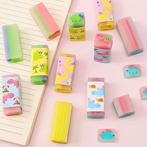 Dinosaur Rubber Eraser. Cute Kawaii Stationery