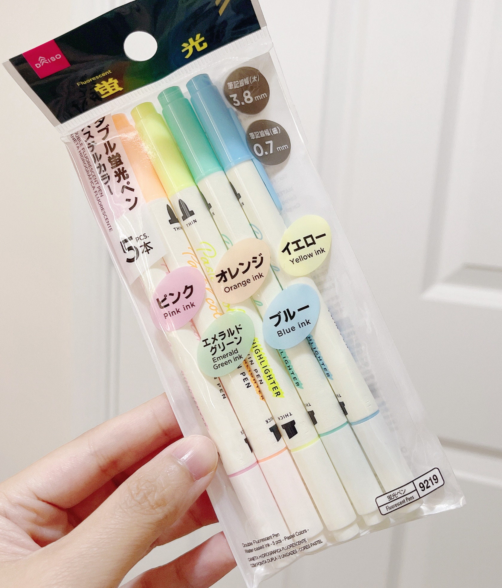 HANKU Pastel Highlighters Set, 24 Unique Retro Colors