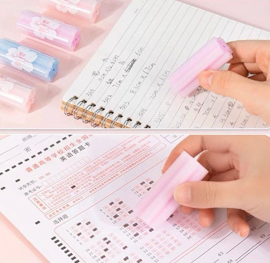 Latex-free Student Erasers Cherry Blossom Eraser Set - 18 Spring Sakura ...