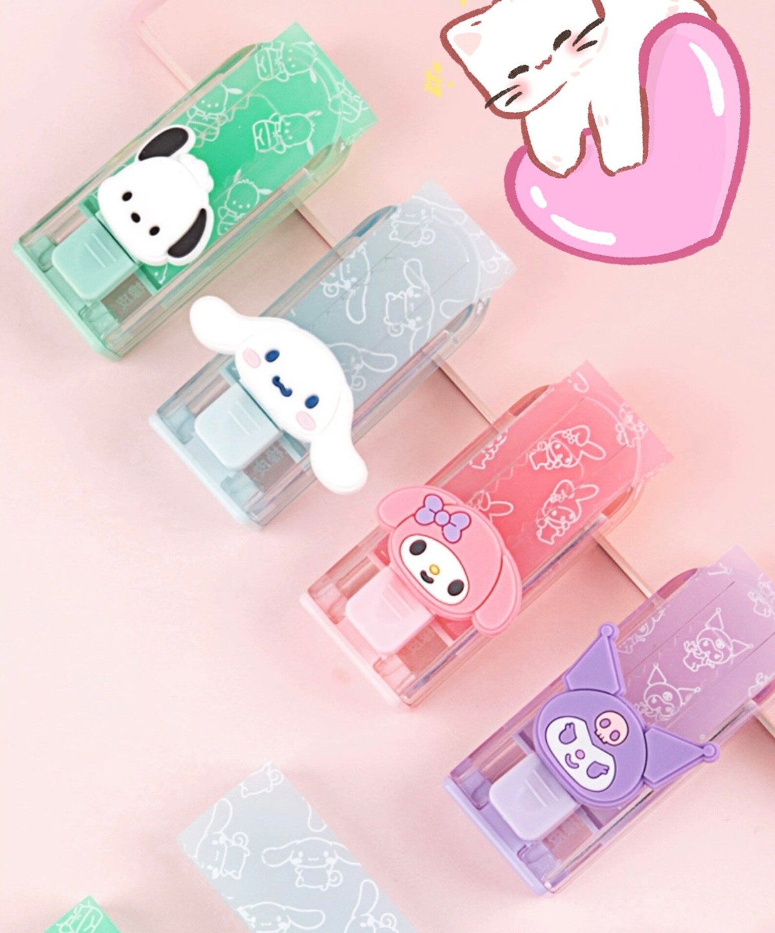 Click Rubber Eraser. Cute Kawaii Cartoon Characters. Stationery Gifts ...