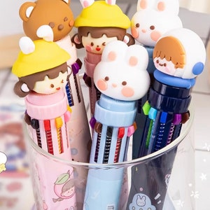 Kawaii 10-colour pens. 4 styles. Cute Stationery Gifts