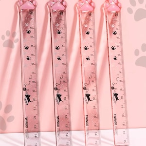 Règle patte de chat 15cm. Cadeaux de papeterie mignons Kawaii