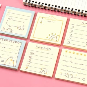 Sticky notes memo notepad. Cute Cat 60pcs. Stationery Gifts