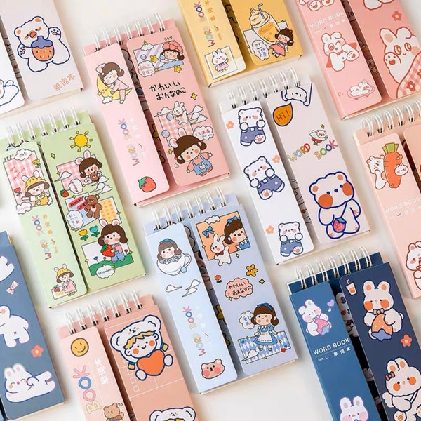 Notebook/Word book. Cute cartoon characters. 12 styles. Stationery Gifts