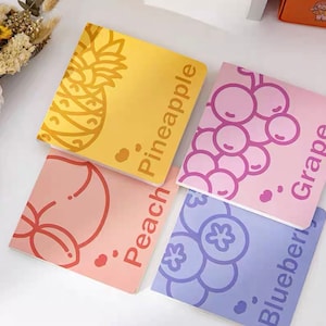 Fruity Notebooks. 4 kawaii designs. Stationery Gifts