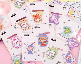 Kawaii Magnetic Bookmarks. 9 Cute Designs. Stationery Gifts