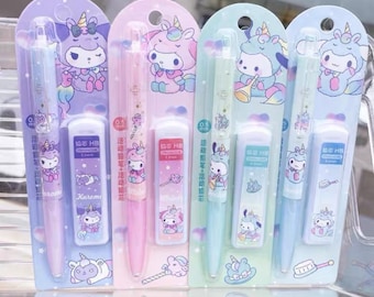 Mechanical Pencil + 0.5mm HB lead combo. Special Edition. Kawaii Japanese Anime Stationery