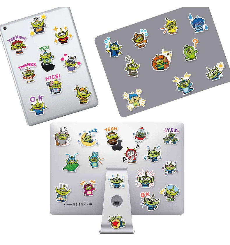 Alien Language Sticker Lables Aliens Stickers 50pcs Anime Cartoon Scrapbooking Gifts Embellishment - Etsy