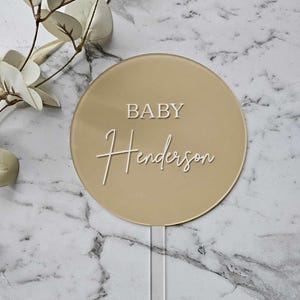Personalised Baby Shower Cake Topper | Acrylic Paddle Cake Topper | Gender Reveal | Pregnancy Reveal