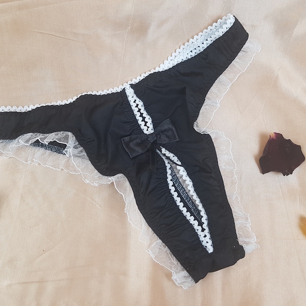 Naughty Panties Thong Etsy Uk