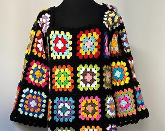 Square Granny Maxi Dress Crochet Pattern