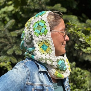 Crochet Cream Oversize Balaclava, Granny Square Green Balaclava, Rainbow Crochet Balaclava, Crochet Balaclava Hat, Knitted Balaclava