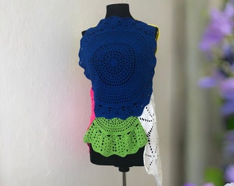 Crochet Vintage Top, Crochet Sleeveless Crop, Crochet Mesh Festival Top, Handmade Crochet Blouse, Fishnet Blouse, Knitted Top