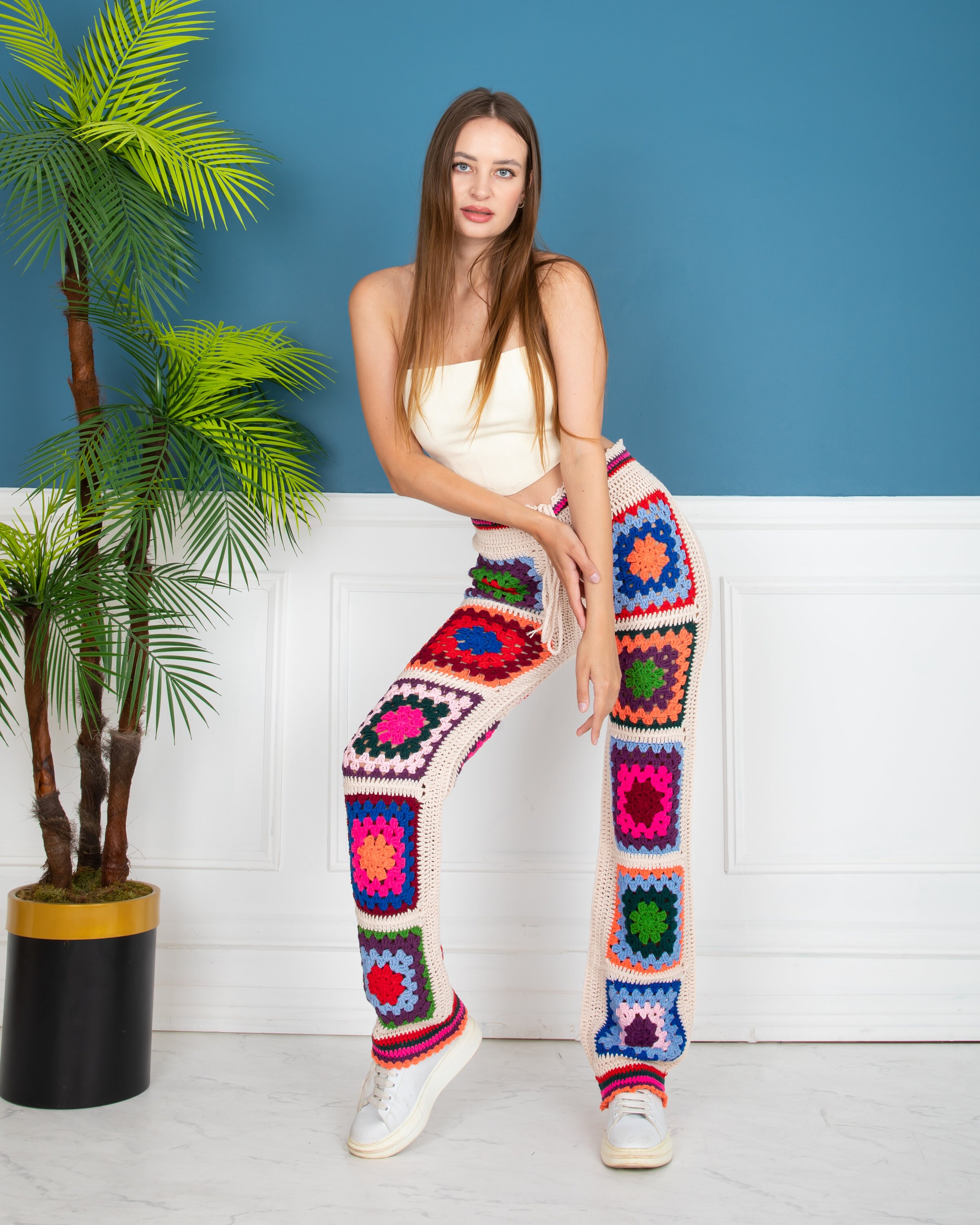 Crochet Pants, Granny Square Pants, ,crochet Granny Square Crochet Pants, Granny Square Pants, ,crochet Granny Square