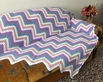 Crochet Throw Blanket, Granny Square Blanket, Crochet Afghan Throw, Knitted Blanket, Crochet Bed Cover, Knitted Blanket, Handmade Blanket