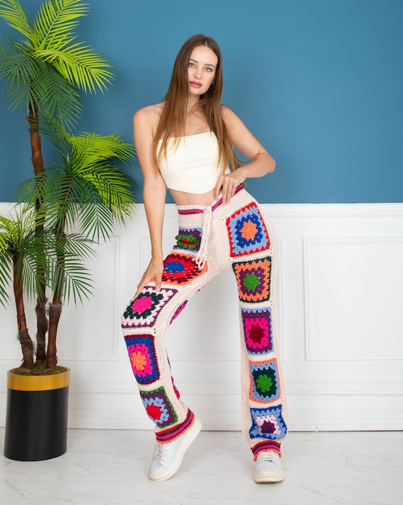 Crochet Pants, Granny Square Pants, ,crochet Granny Square