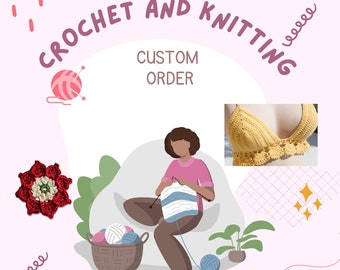 Commande de vêtements en crochet et en tricot personnalisés, Vêtements en tricot personnalisés au crochet, Couverture personnalisée, Conception de vêtements en crochet personnalisés,