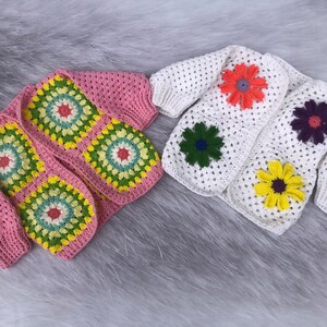 Crochet Baby and Kids Cardigan, Kids Crochet Sweater, Granny Square Child Cardigan, Knit Baby Cardigan, Crochet Baby Clothes, Knit Sweater