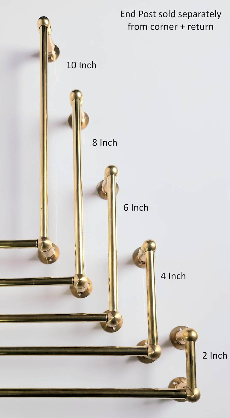 Brass shelf rail tipping rail/gallery rail Expand and read Item Details section below for instructions on how to order image 7