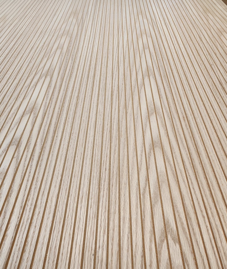 Slatted Wood Veneer Panel image 1